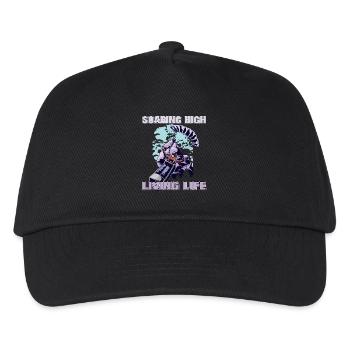 Soaring High Living Life – Paragliding Design - Kids’ Baseball Cap - black - Front