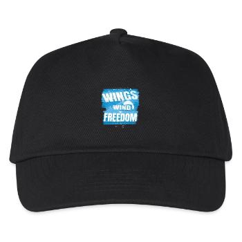 Wings Wind Freedom – Paragliding Design - Kids’ Baseball Cap - black - Front