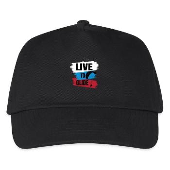 Live to Glide – Paragliding Design - Kids’ Baseball Cap - black - Front