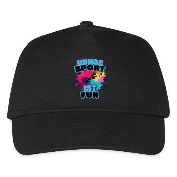 Hundesport ist fun rainbow blue - Kinder Basecap - Schwarz - Vorne