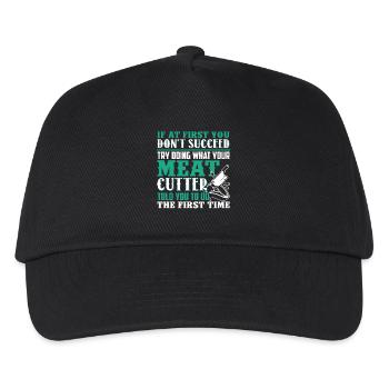Meat Cutter Funny Meat Cutter - Kids’ Baseball Cap - black - Front