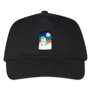 Snowman Let It Snow Snowman Lover Gift - Kinder Basecap - Schwarz - Vorne