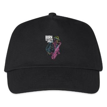 Geboren Für Jazz & Saxophon Melodien - Kinder Basecap - Schwarz - Vorne