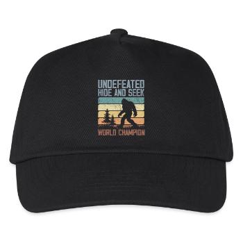 Undefeated Hide And Seek World Champion | Bigfoot - Kids’ Baseball Cap - black - Front