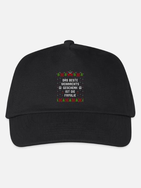 Das beste Weihnachtsgeschenk ist die Familie - Kinder Basecap - Schwarz