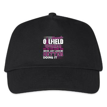Oilfield Worker Female Oilfield Worker - Kids’ Baseball Cap - black - Front