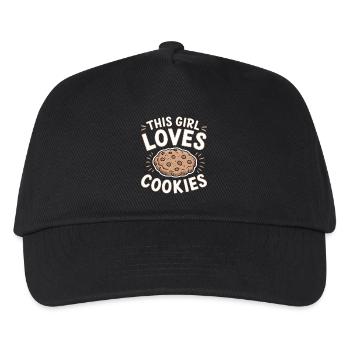 Cookies Spruch Schoko Kekse Lustig Cookie Geschenk - Kinder Basecap - Schwarz - Vorne