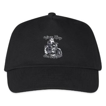 Old Wolf Biker On The Road - Biker - Kids’ Baseball Cap - black - Front