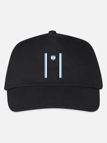 Argentinien Geschenk Argentina Argentine Flagge - Kinder Basecap - Schwarz