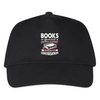 Books Your Best Defense Against Unwanted - Kids’ Baseball Cap - black - Front