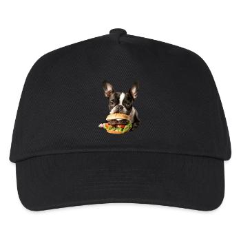 Boston Terrier - Kinder Basecap - Schwarz - Vorne