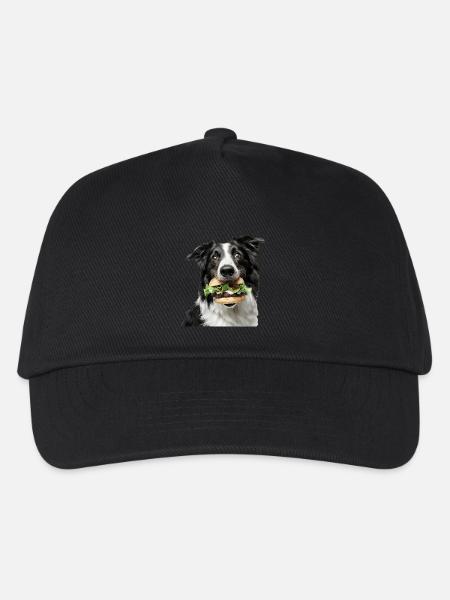 Border Collie - Kinder Basecap - Schwarz
