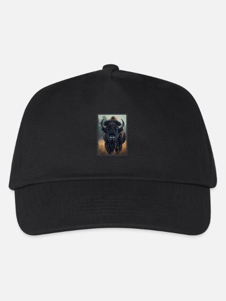 Bisons Bison - Kids’ Baseball Cap - black