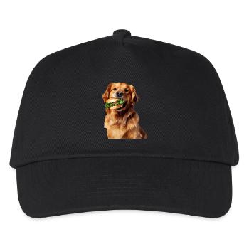 Golden Retriever - Kinder Basecap - Schwarz - Vorne