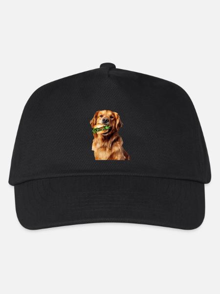 Golden Retriever - Kinder Basecap - Schwarz