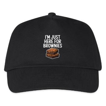 Brownies Spruch Gebäck Lustiges Brownie Geschenk - Kinder Basecap - Schwarz - Vorne