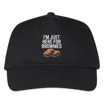 Brownies Spruch Gebäck Lustiges Brownie Geschenk - Kinder Basecap - Schwarz - Vorne