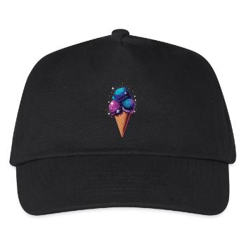 Kegel Sterne Galaxie Universum Nebel Planet Mond Himmel - Kinder Basecap - Schwarz - Vorne