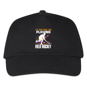 Field Hockey I'd Rather Be Playing Field Hockey - Kids’ Baseball Cap - black - Front