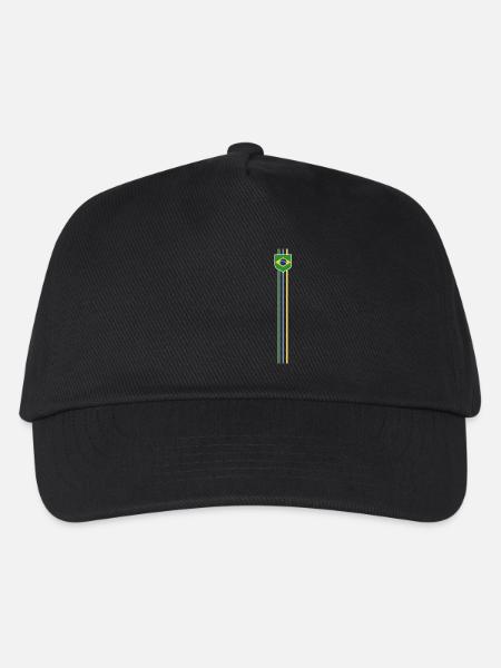 Brasilien Brazil shirt Brasilianer Rio de Janeirao - Kinder Basecap - Schwarz