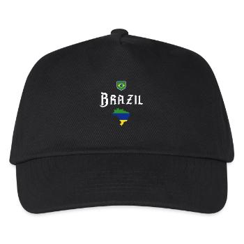 Brasilien Brazil shirt Brasilianer Rio de Janeirao - Kinder Basecap - Schwarz - Vorne