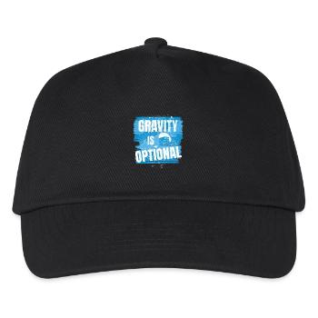 Gravity is optional - Aviator Saying - Kids’ Baseball Cap - black - Front