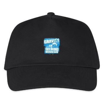 Gravity is my childhood Nemesis - Flieger Spruch - Kids’ Baseball Cap - black - Front