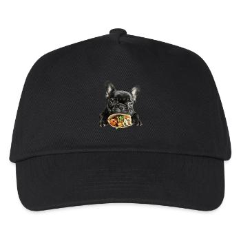 French Bulldog - Kinder Basecap - Schwarz - Vorne