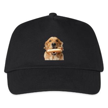 Golden Retriever - Kinder Basecap - Schwarz - Vorne