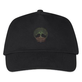 Neo Celtic Lebensbaum Symbolik - Kinder Basecap - Schwarz - Vorne