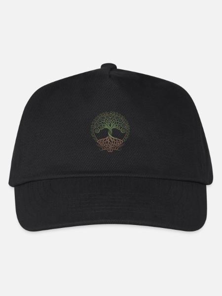 Neo Celtic Lebensbaum Symbolik - Kinder Basecap - Schwarz