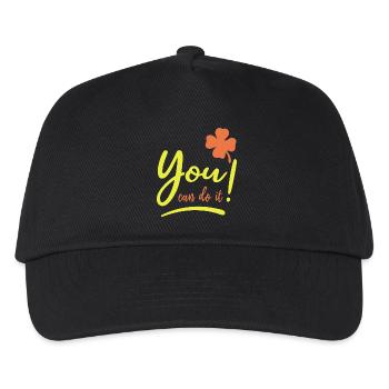 You can do it! - Lucky Charm - Encourage - Kids’ Baseball Cap - black - Front