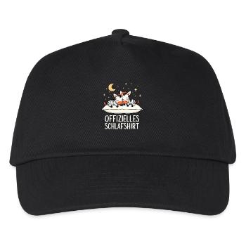 Offizielles Schlafshirt Zebras Zebra Paar - Kinder Basecap - Schwarz - Vorne