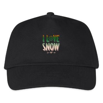 I Love Snow - Kids’ Baseball Cap - black - Front