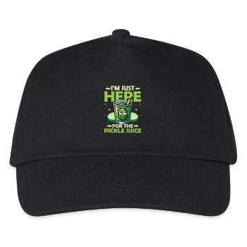 I'm Just Here For The Pickle Juice Pickle Vegan Cu - Kinder Basecap - Schwarz - Vorne