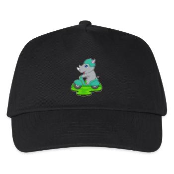 Nashorn Motorroller - Kinder Basecap - Schwarz - Vorne