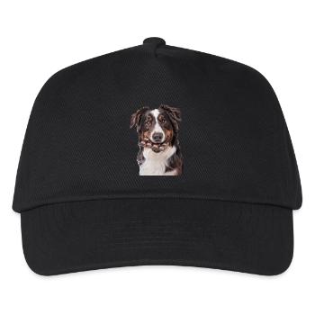 Australischer Schäferhund - Kinder Basecap - Schwarz - Vorne