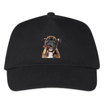 Bulldogge - Kinder Basecap - Schwarz - Vorne