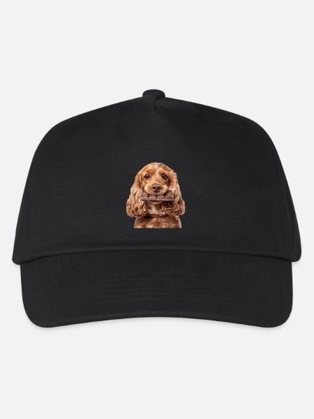 Cocker Spaniel - Kinder Basecap - Schwarz