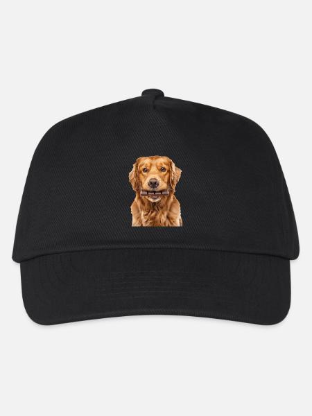 Golden Retriever - Kinder Basecap - Schwarz