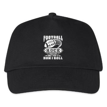 Football Is My Rock And That How I Roll - Kids’ Baseball Cap - black - Front