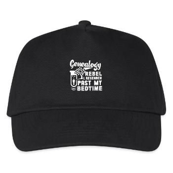 Genealogy Rebel Research Past My Bedtime - Kids’ Baseball Cap - black - Front