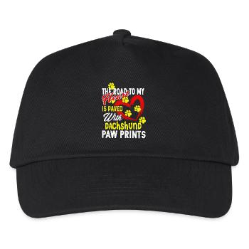 The Road To My Heart Is My Dachshund - Kids’ Baseball Cap - black - Front