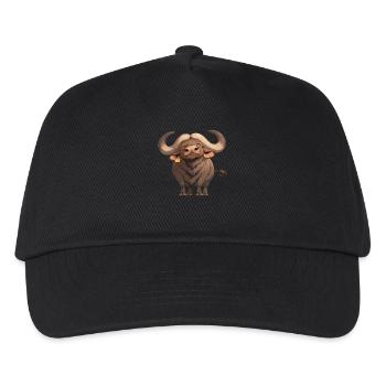 Buffalos Buffalo Büffel - Kids’ Baseball Cap - black - Front