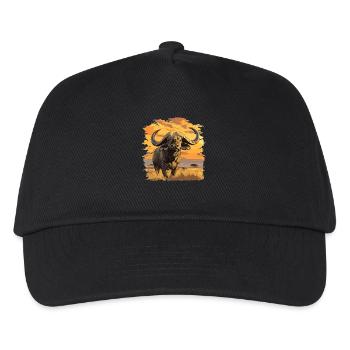 Buffalos Buffalo Büffel - Kids’ Baseball Cap - black - Front