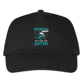Spearfishing Because Nets Are Fisherman Freediving - Kids’ Baseball Cap - black - Front