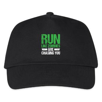 Marathon-Lauf Zombies jagen das Laufen - Kinder Basecap - Schwarz - Vorne