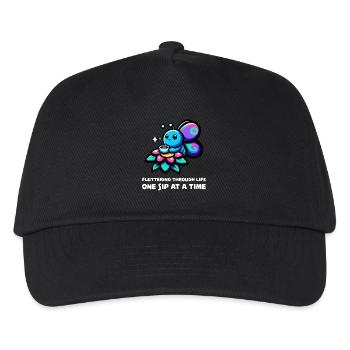 Fluttering Through Life Coffee Butterfly - Kids’ Baseball Cap - black - Front