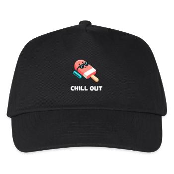 Chill Out Süßes Eis am Stiel - Kinder Basecap - Schwarz - Vorne
