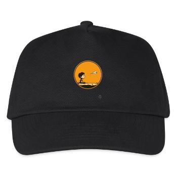 Le garçon et l’avion en papier - Casquette de baseball Enfant - noir - Devant